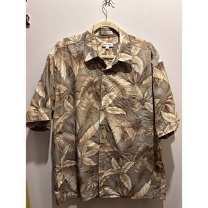 Pierre Cardin Mens Size XL Short Sleeve Tropical Print